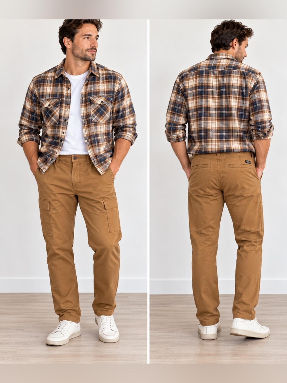 Blend Regular Fit Cargo Pants tan Brown NWT